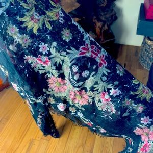 Alexander McQueen Skull Floral Scarf